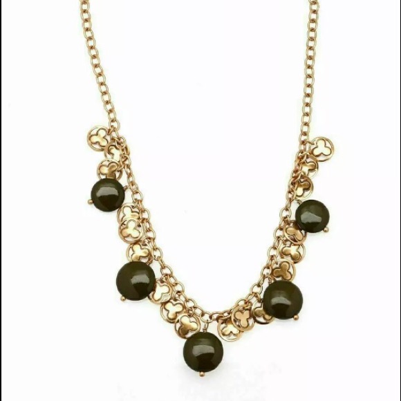 Pilgrim Skanderborg Olive Beads Gold Necklace